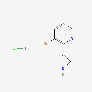 molecular formula C8H10BrClN2 B8776659 2-(Azetidin-3-YL)-3-bromopyridine hydrochloride 