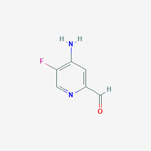 molecular formula C6H5FN2O B8776701 4-Amino-5-fluoropicolinaldehyde 