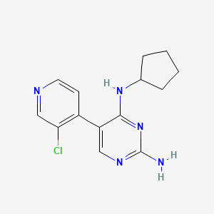 5-(3-Chloropyridin-4-yl)-N4-cyclopentylpyrimidine-2,4-diamine