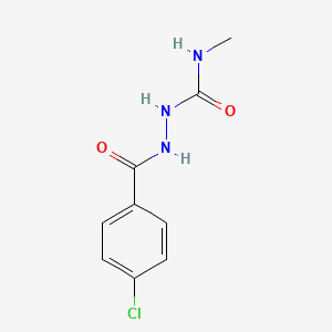 molecular formula C9H10ClN3O2 B8776740 2-(4-chlorobenzoyl)-N-methylhydrazinecarboxamide 