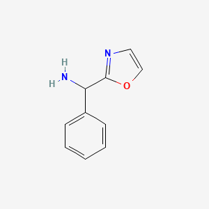 molecular formula C10H10N2O B8776741 Oxazol-2-yl(phenyl)methanamine 