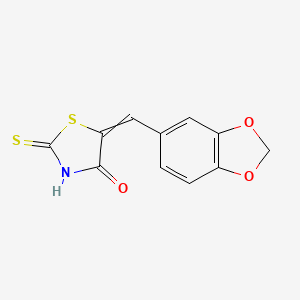 molecular formula C11H7NO3S2 B8776802 5-Benzo[1,3]dioxol-5-ylmethylene-2-thioxo-thiazolidin-4-one 