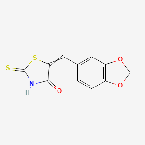 (5E)-5-(1,3-benzodioxol-5-ylmethylene)-2-mercapto-1,3-thiazol-4(5H)-one