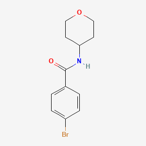 molecular formula C12H14BrNO2 B8776825 4-Bromo-N-(tetrahydro-pyran-4-yl)benzamide 
