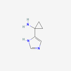 molecular formula C6H9N3 B8776829 1-(1H-imidazol-4-yl)-cyclopropylamine 