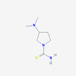 molecular formula C7H15N3S B8776837 3-Dimethylamino-pyrrolidine-1-carbothioic acid amide 