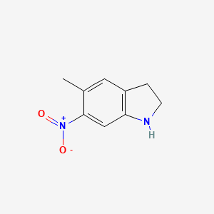 molecular formula C9H10N2O2 B8776850 5-methyl-6-nitro-2,3-dihydro-1H-indole 