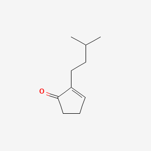 molecular formula C10H16O B8776899 2-Isopentylcyclopent-2-en-1-one CAS No. 29711-16-8