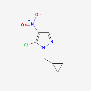 molecular formula C7H8ClN3O2 B8776936 5-Chloro-1-(cyclopropylmethyl)-4-nitro-1h-pyrazole CAS No. 1338718-36-7