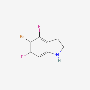 molecular formula C8H6BrF2N B8776978 5-Bromo-4,6-difluoroindoline 