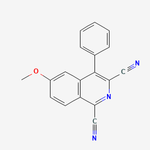 molecular formula C18H11N3O B8777017 6-Methoxy-4-phenylisoquinoline-1,3-dicarbonitrile CAS No. 849546-11-8