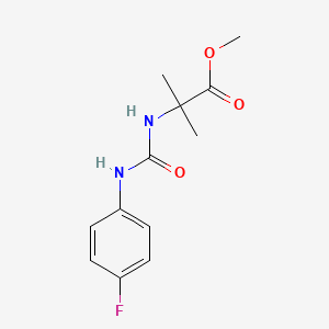 Alanine, N-((p-fluorophenyl)carbamoyl)-2-methyl-, methyl ester