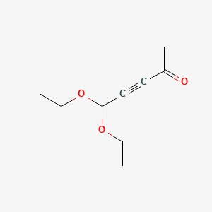molecular formula C9H14O3 B8777087 5,5-Diethoxy-3-pentyn-2-one CAS No. 55402-04-5