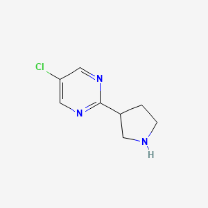 molecular formula C8H10ClN3 B8777103 5-Chloro-2-(pyrrolidin-3-YL)pyrimidine 