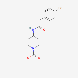 molecular formula C18H25BrN2O3 B8777112 Tert-butyl 4-[2-(4-bromophenyl)acetamido]piperidine-1-carboxylate 