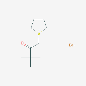 molecular formula C10H19BrOS B8777168 1-(3,3-Dimethyl-2-oxobutyl)thiolan-1-ium bromide CAS No. 303177-16-4