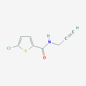 molecular formula C8H6ClNOS B8777200 2-Thiophenecarboxamide, 5-chloro-N-2-propyn-1-yl- 
