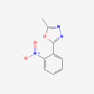 molecular formula C9H7N3O3 B8777206 2-Methyl-5-(2-nitrophenyl)-1,3,4-oxadiazole 