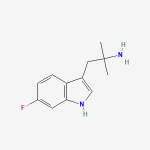 molecular formula C12H15FN2 B8777207 1-(6-fluoro-1H-indol-3-yl)-2-methylpropan-2-amine 