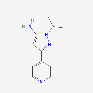 molecular formula C11H14N4 B8777254 1-isopropyl-3-(pyridin-4-yl)-1H-pyrazol-5-amine 