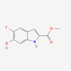 molecular formula C10H8FNO3 B8777258 Methyl 5-fluoro-6-hydroxy-1H-indole-2-carboxylate 
