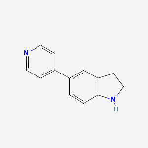 molecular formula C13H12N2 B8777264 5-(4-Pyridinyl)indoline CAS No. 90679-08-6