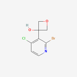 molecular formula C8H7BrClNO2 B8777463 3-(2-Bromo-4-chloropyridin-3-yl)oxetan-3-ol CAS No. 1434051-16-7