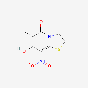molecular formula C8H8N2O4S B8777466 7-Hydroxy-6-methyl-8-nitro-2H-thiazolo[3,2-A]pyridin-5(3H)-one CAS No. 1303510-46-4
