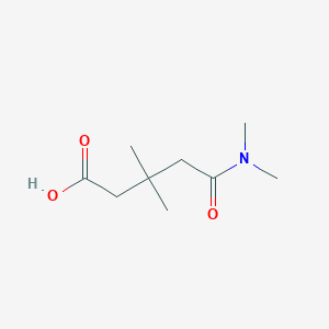 molecular formula C9H17NO3 B8777482 5-(Dimethylamino)-3,3-dimethyl-5-oxopentanoic acid 