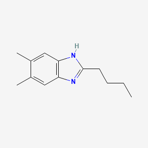 molecular formula C13H18N2 B8777491 2-butyl-5,6-dimethyl-1H-benzimidazole CAS No. 82326-43-0