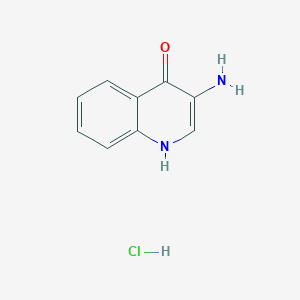 molecular formula C9H9ClN2O B8777524 3-Aminoquinolin-4-ol hydrochloride 