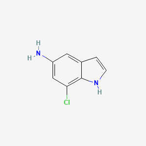 molecular formula C8H7ClN2 B8777676 7-Chloro-1H-indol-5-amine 