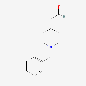 molecular formula C14H19NO B8777738 4-Piperidineacetaldehyde, 1-(phenylmethyl)- CAS No. 120014-32-6