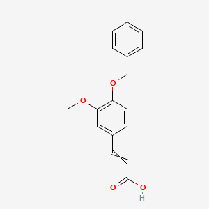 molecular formula C17H16O4 B8777759 3-{3-Methoxy-4-(benzyloxy)phenyl}acrylic acid 