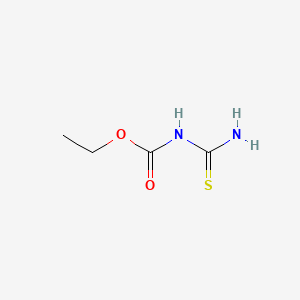 molecular formula C4H8N2O2S B8777761 Carbamic acid, (aminothioxomethyl)-, ethyl ester CAS No. 3673-38-9