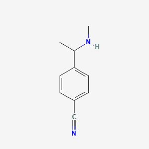 molecular formula C10H12N2 B8777771 4-[1-(Methylamino)ethyl]benzonitrile 