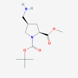 molecular formula C12H22N2O4 B8777778 1-tert-Butyl 2-methyl (2S,4R)-4-(aminomethyl)pyrrolidine-1,2-dicarboxylate CAS No. 214066-78-1