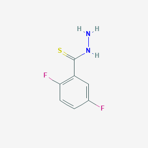 molecular formula C7H6F2N2S B8777793 Benzenecarbothioic acid, 2,5-difluoro-, hydrazide 