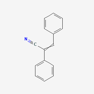 molecular formula C15H11N B8777800 Benzeneacetonitrile, alpha-(phenylmethylene)- 
