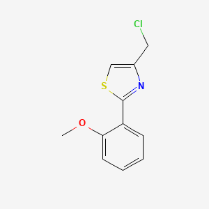 molecular formula C11H10ClNOS B8777806 4-(Chloromethyl)-2-(2-methoxyphenyl)-1,3-thiazole 
