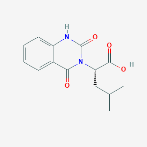 molecular formula C14H16N2O4 B8777835 (S)-2-(2,4-dioxo-1,2-dihydroquinazolin-3(4H)-yl)-4-methylpentanoic acid 