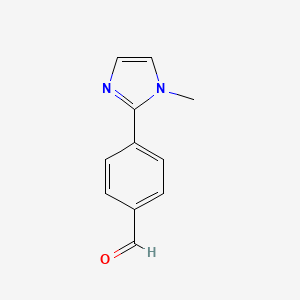 molecular formula C11H10N2O B8777842 4-(1-Methyl-1H-imidazol-2-yl)benzaldehyde 