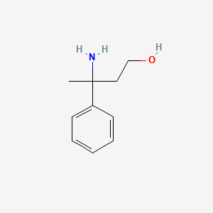 molecular formula C10H15NO B8778001 3-Amino-3-phenylbutan-1-ol 