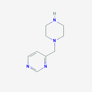 molecular formula C9H14N4 B8778019 4-(Piperazin-1-ylmethyl)pyrimidine 