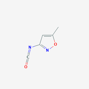 molecular formula C5H4N2O2 B8778030 3-Isocyanato-5-methyl-1,2-oxazole CAS No. 55809-54-6
