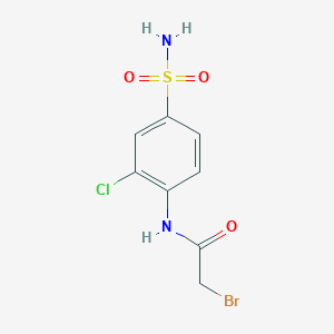 molecular formula C8H8BrClN2O3S B8778067 N-[4-(aminosulfonyl)-2-chlorophenyl]-2-bromoAcetamide CAS No. 920036-07-3
