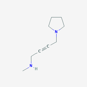 molecular formula C9H16N2 B8778077 2-Butyn-1-amine, N-methyl-4-(1-pyrrolidinyl)- CAS No. 75858-55-8