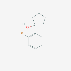 molecular formula C12H15BrO B8778085 1-(2-Bromo-4-methylphenyl)cyclopentanol 