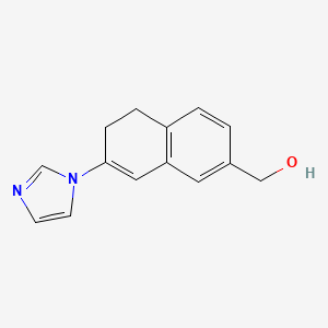 molecular formula C14H14N2O B8778113 2-Naphthalenemethanol, 5,6-dihydro-7-(1H-imidazol-1-yl)- CAS No. 89781-89-5