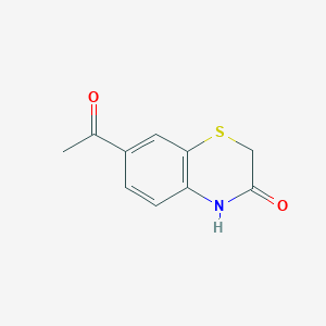 molecular formula C10H9NO2S B8778121 7-Acetyl-2H-1,4-benzothiazin-3(4H)-one CAS No. 127630-32-4